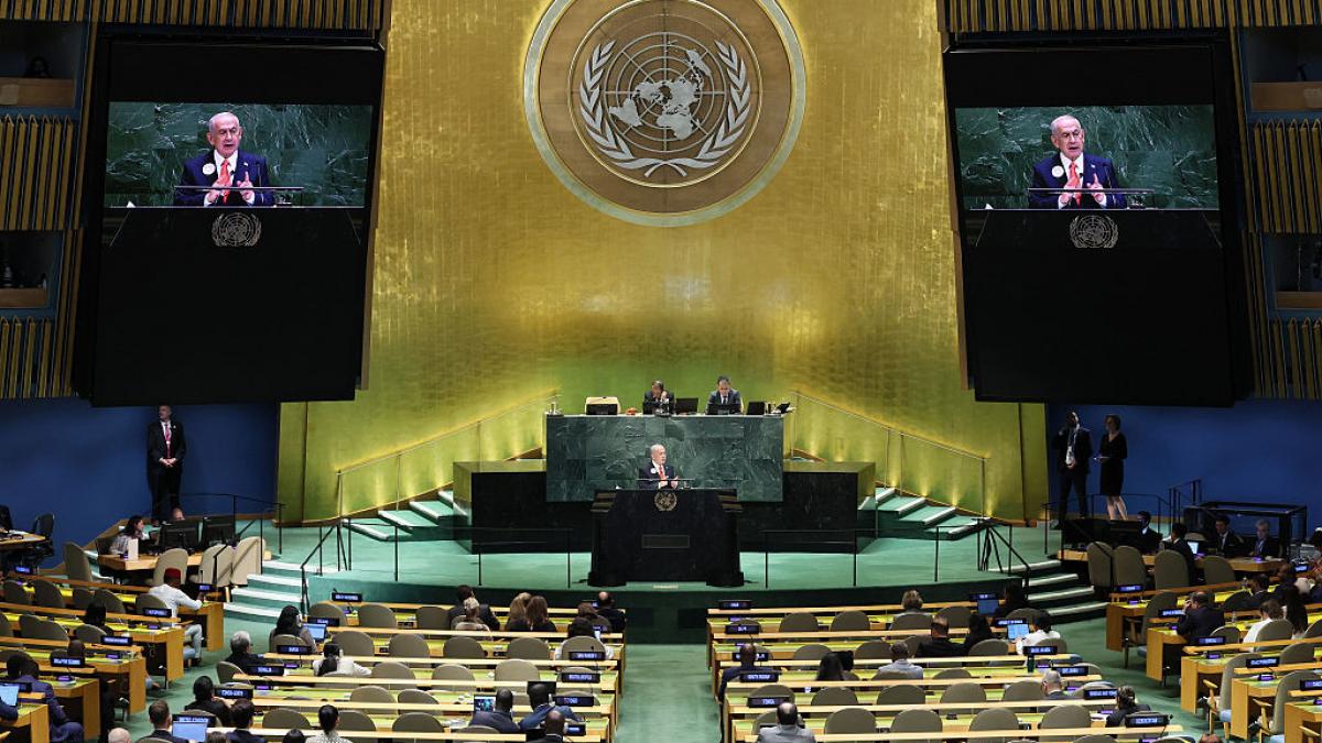 Diplomati au plecat in timpul discursului lui Netanyahu la ONU