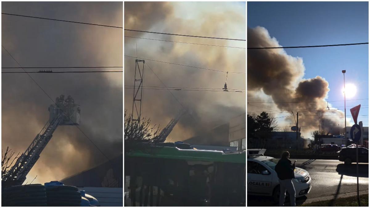 Incendiu de proportii la un depozit in Sectorul 6
