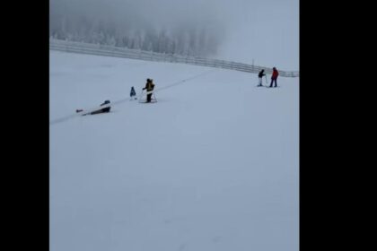 Pericol pentru turistii care au schiat la Poiana Brasov dupa ce un cablu de telecabina a fost aproape sa