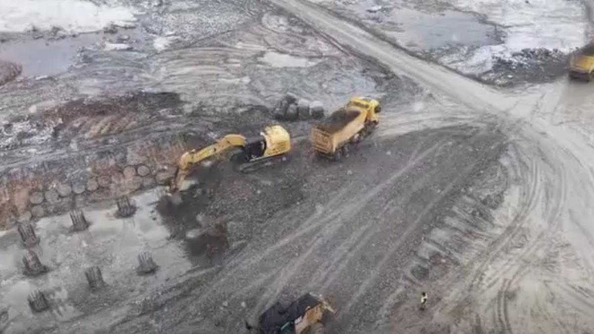 Lucrari de amploare la intersectia rutiera de la Boita pe Autostrada Sibiu