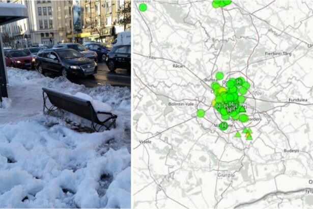 Ninsorile abundente au curatat aerul din Bucuresti Minime record pentru PM25