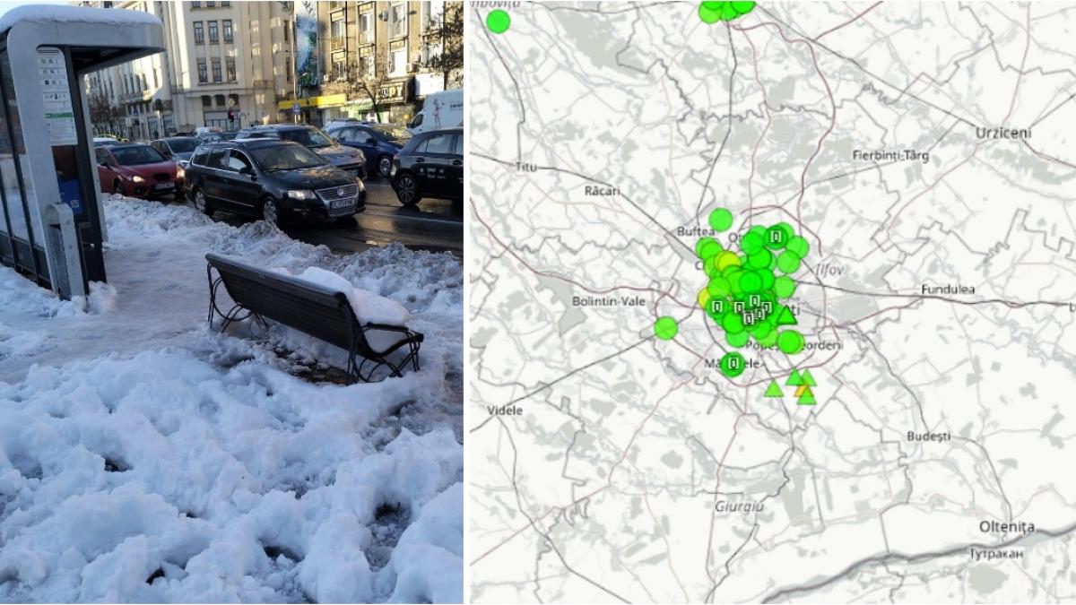 Ninsorile abundente au curatat aerul din Bucuresti Minime record pentru PM25