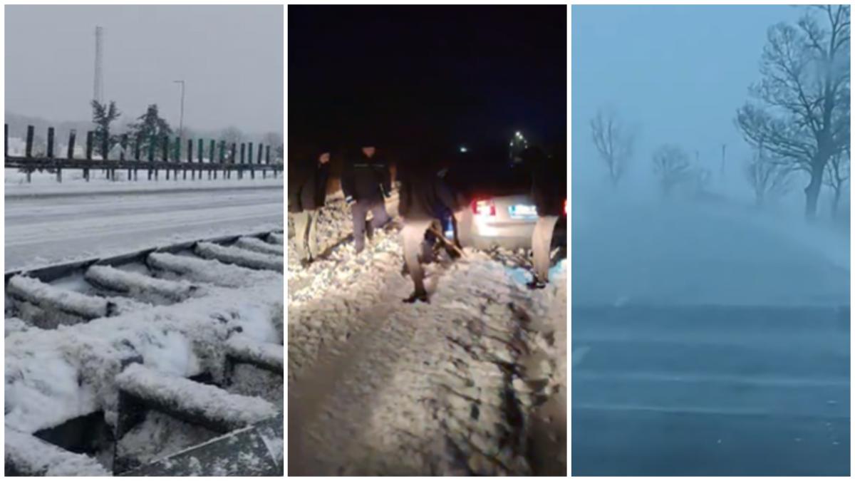 ninsori si viscol intens in bucuresti si in 16 judete drumuri inchise circulatie restrictionata