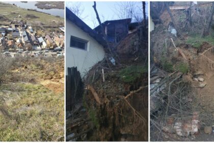 Alerta in Slatina un versant s a prabusit peste mai multe case 25 de persoane au fost evacuate