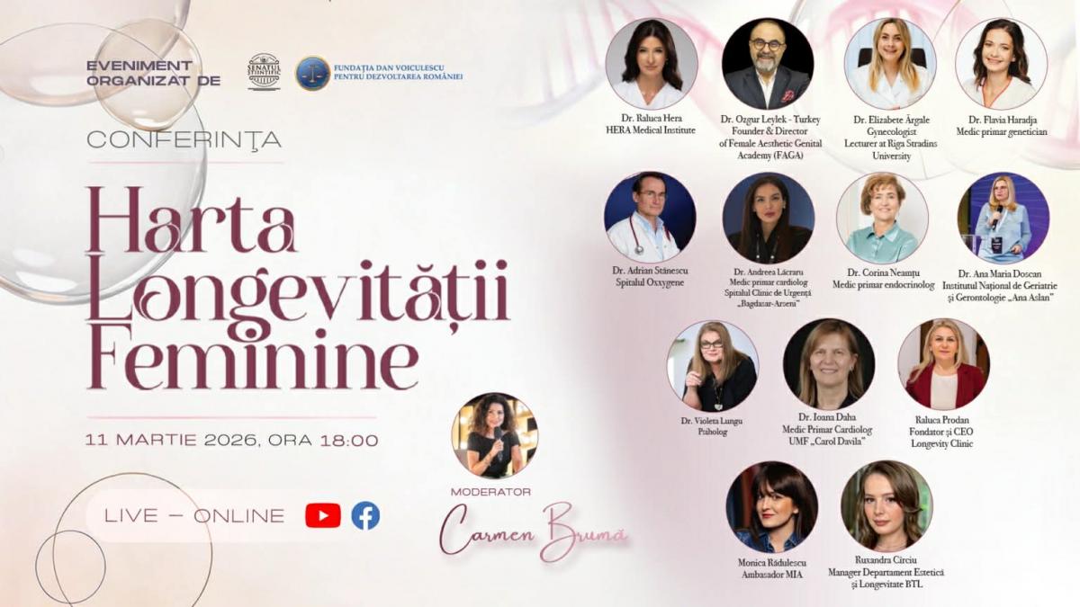 Descopera secretul care ajuta femeile sa aiba o viata mai lunga la Conferinta online Harta