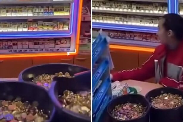 Imagini de la un protest neobisnuit la o benzinarie din Bacau a incercat sa plateasca plinul cu 3 galeti