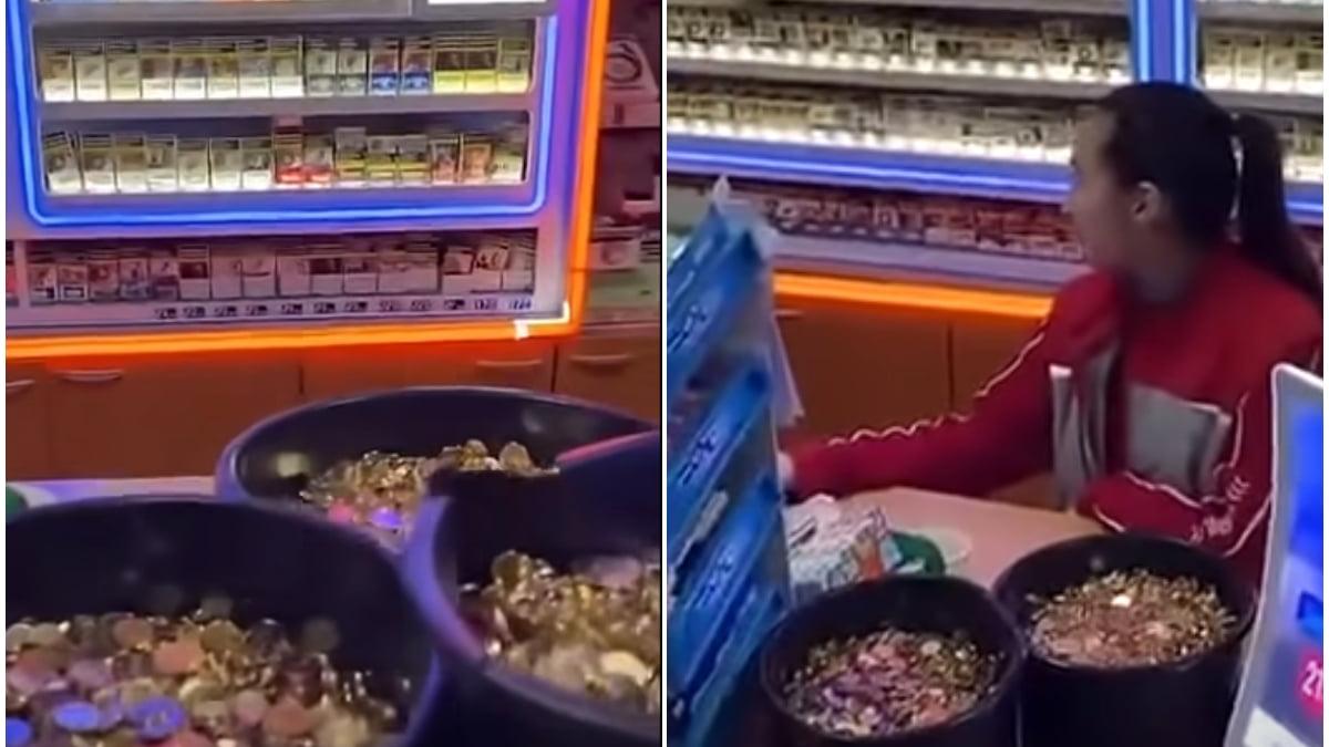 Imagini de la un protest neobisnuit la o benzinarie din Bacau a incercat sa plateasca plinul cu 3 galeti