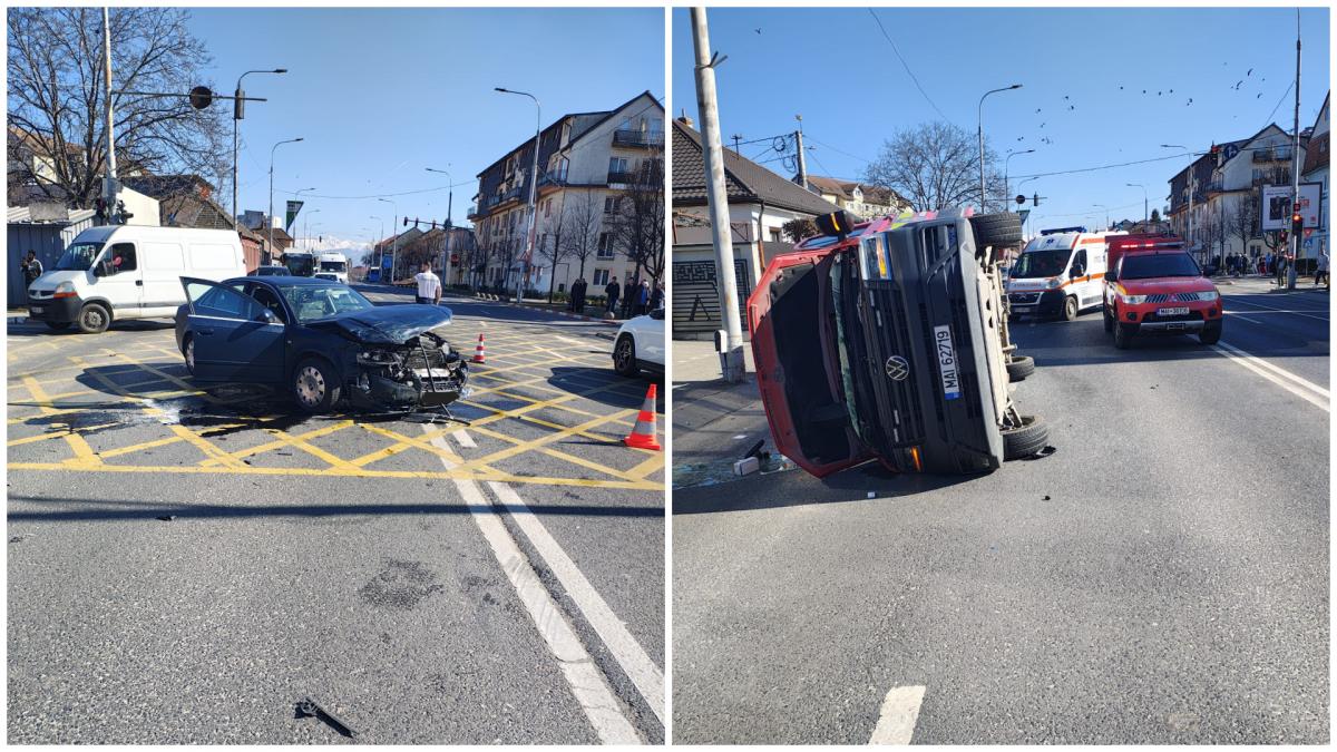 Imagini impresionante cu o ambulanta care transporta un bebelus si pe mama sa victime ale unui accident rutier