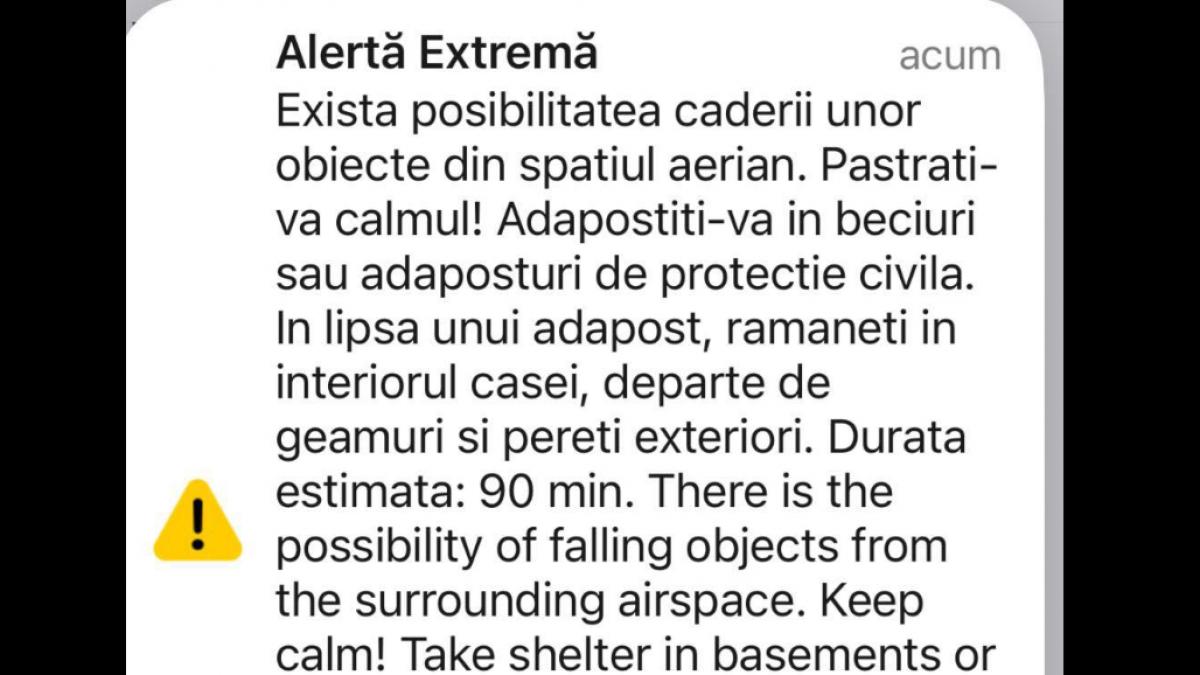 Inca un mesaj Ro Alert in Tulcea al treilea intr o zi din cauza conflictului din Ucraina