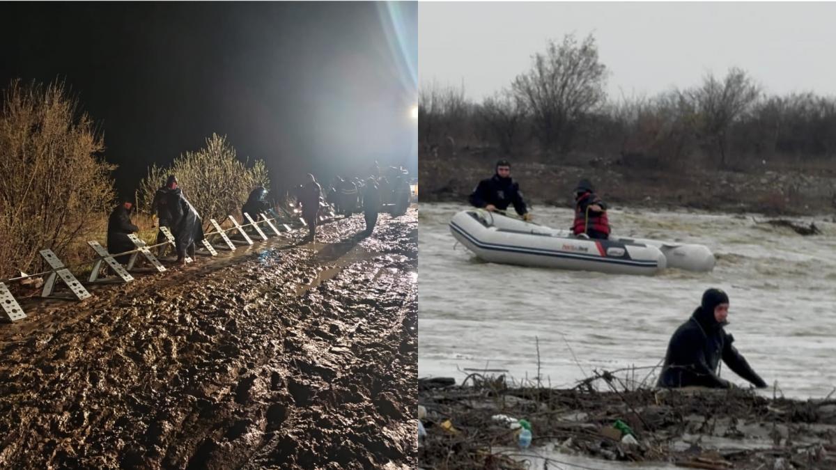 Inundatii in Moldova O persoana salvata dupa viitura de pe raul Putna Drumuri sub ape