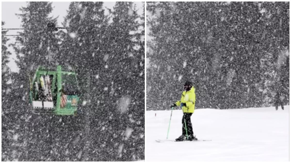 A nins ca in plina iarna in statiunile montane Turistii glumesc ca nu stiu ce vor sarbatori