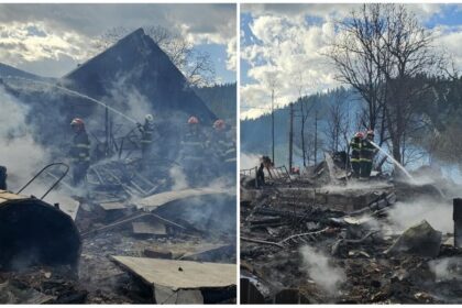 Incendiul devastator din Soveja judetul Vrancea Aproape 90 de case afectate in zona