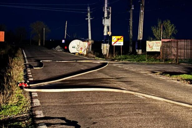 O cisterna de GPL s a rasturnat in Ciorani Locuitorii dintr un radius de 1000 de metri au fost evacuati