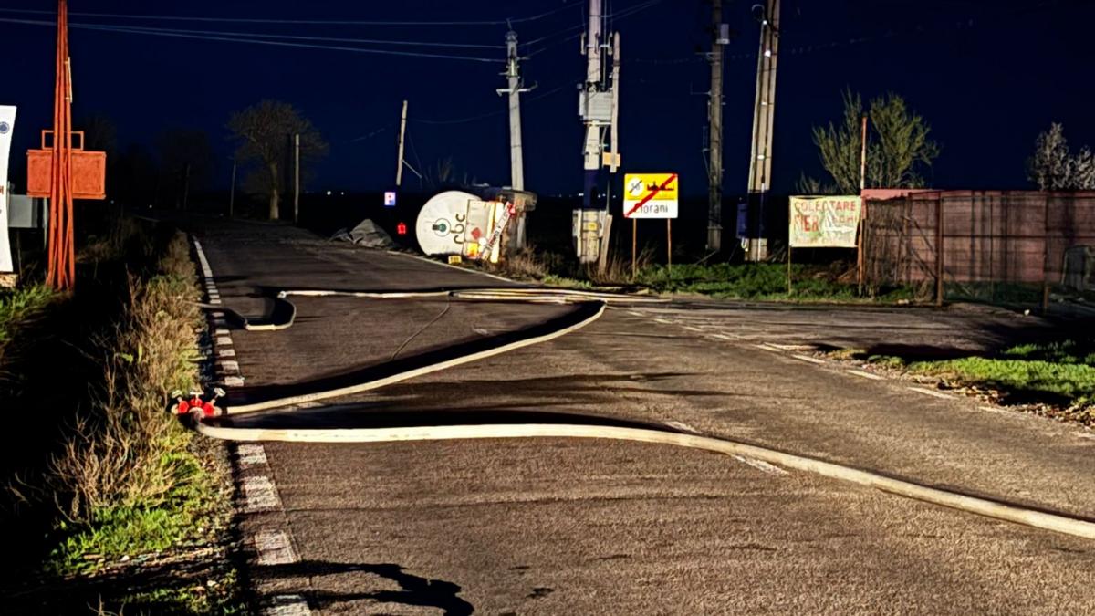 O cisterna de GPL s a rasturnat in Ciorani Locuitorii dintr un radius de 1000 de metri au fost evacuati
