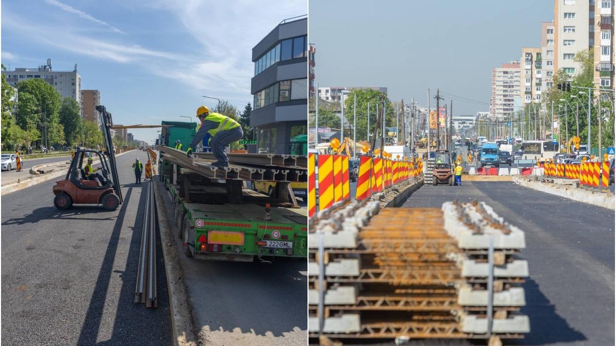 Primele sine pentru linia de tramvai din Prelungirea Ghencea au sosit pe santier PMB Incepem