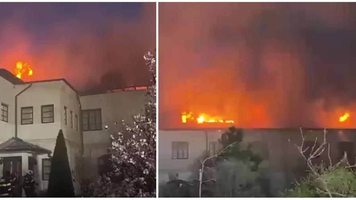 incendiu la manastirea bistrita din valcea in interior sunt butelii de gpl risc de
