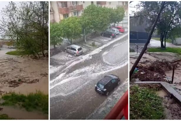 Imagini cu inundatiile provocate de furtuni cu grindina in anumite judete In Buzau a